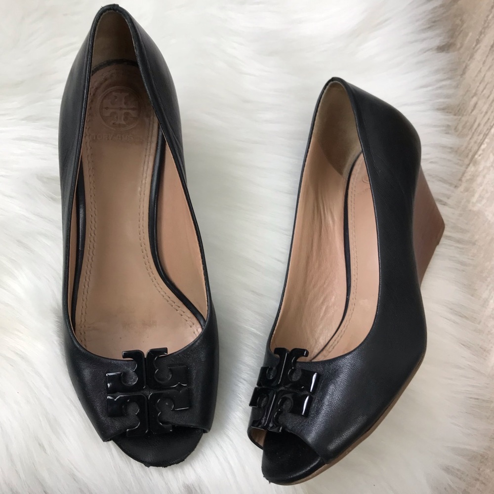 Tory Burch Lowell Peep Toe Wedge